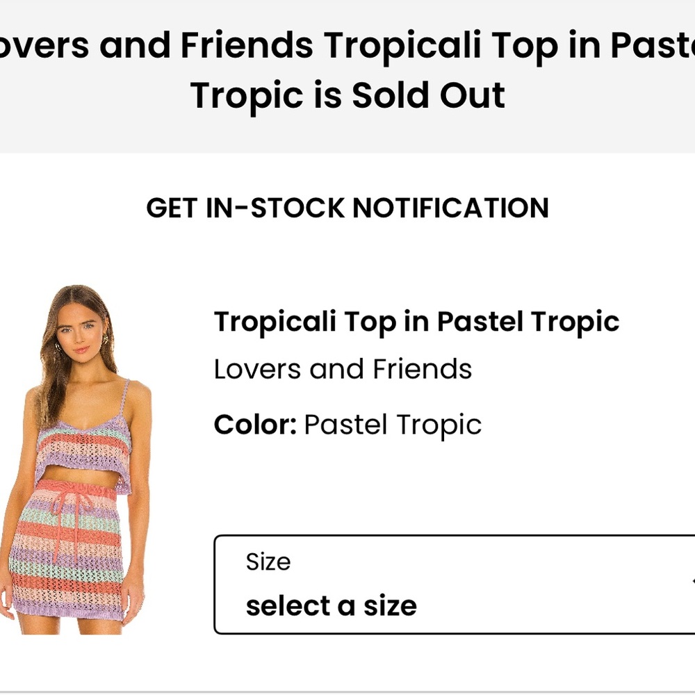 Lovers and Friends Tropicali set in Pastel Tropic
